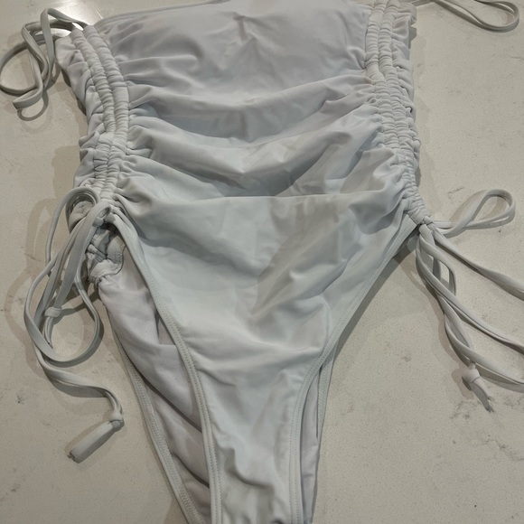NEW White One Piece Bathingsuit in Medium - Picture 9 of 12